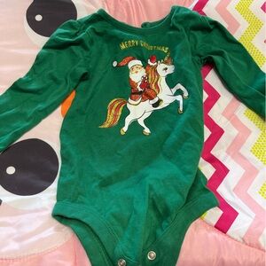Holiday Time Merry Christmas Santa Onesie Baby 18M Long Sleeve